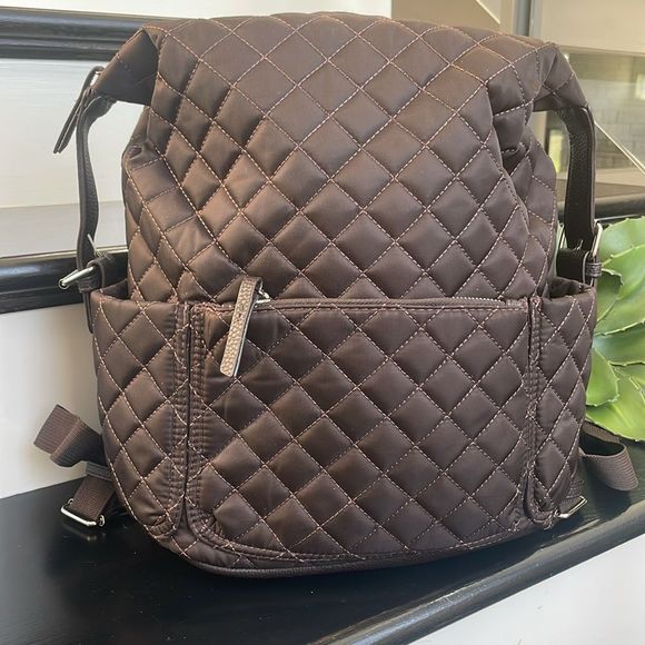 Tommy Bahama Handbags - New Tommy Bahama, backpack, shoulder purse, diaper bag, quilted brown